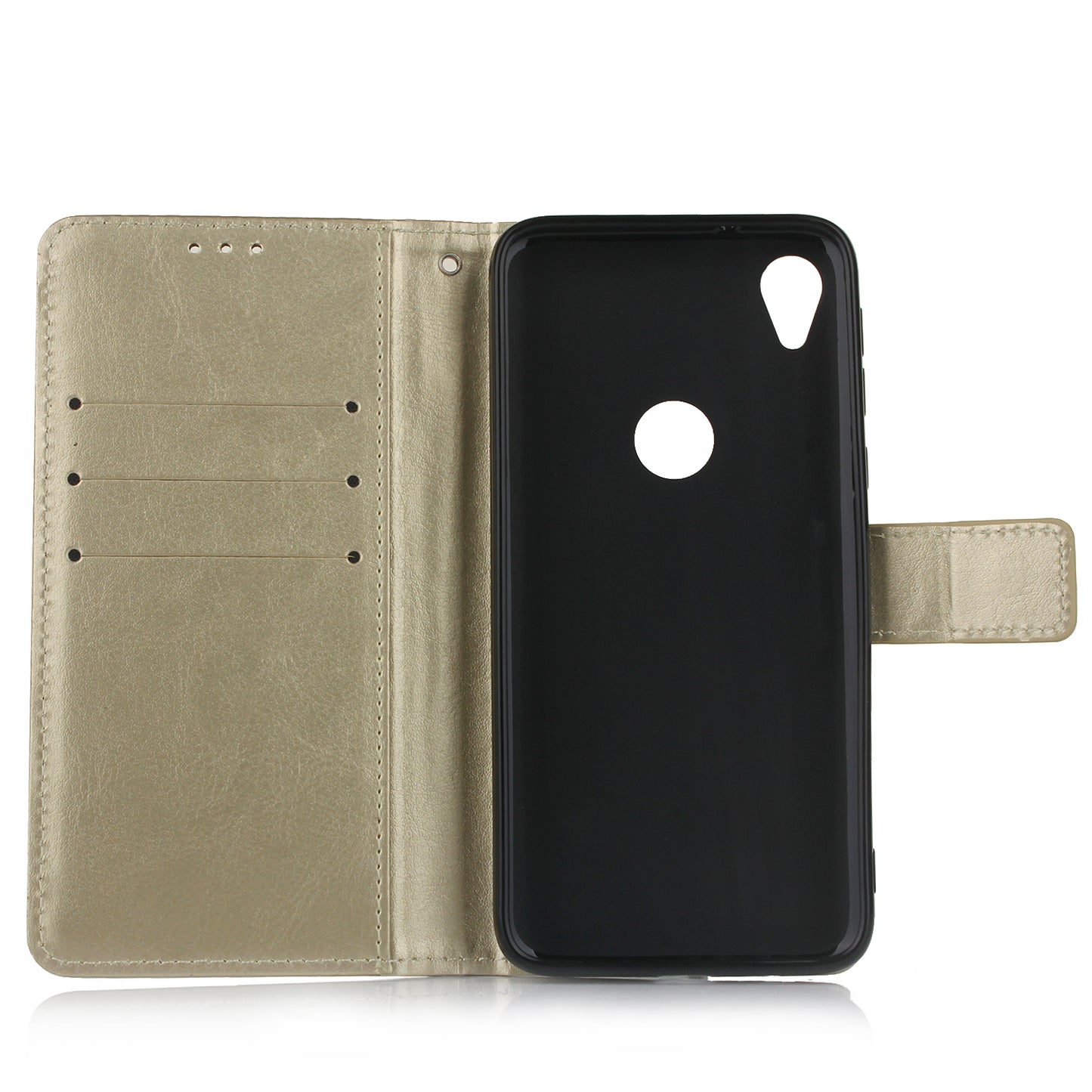 Crazy Horse Texture Leather Stand Phone Cover Wallet Case for Motorola Moto E6