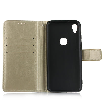 Crazy Horse Texture Leather Stand Phone Cover Wallet Case for Motorola Moto E6
