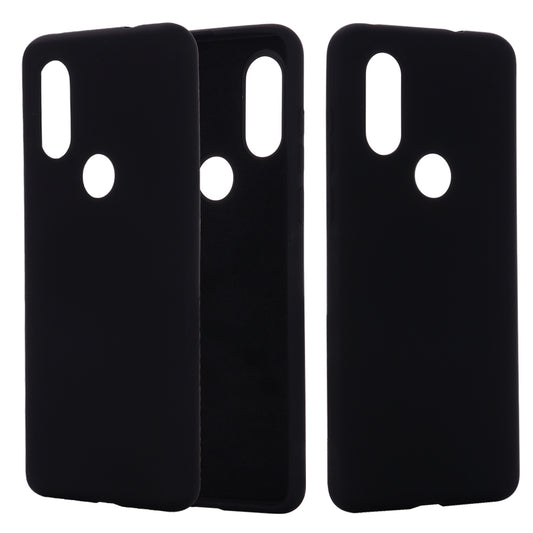 Soft Liquid Silicone Phone Casing for Motorola One Vision/P50- Black