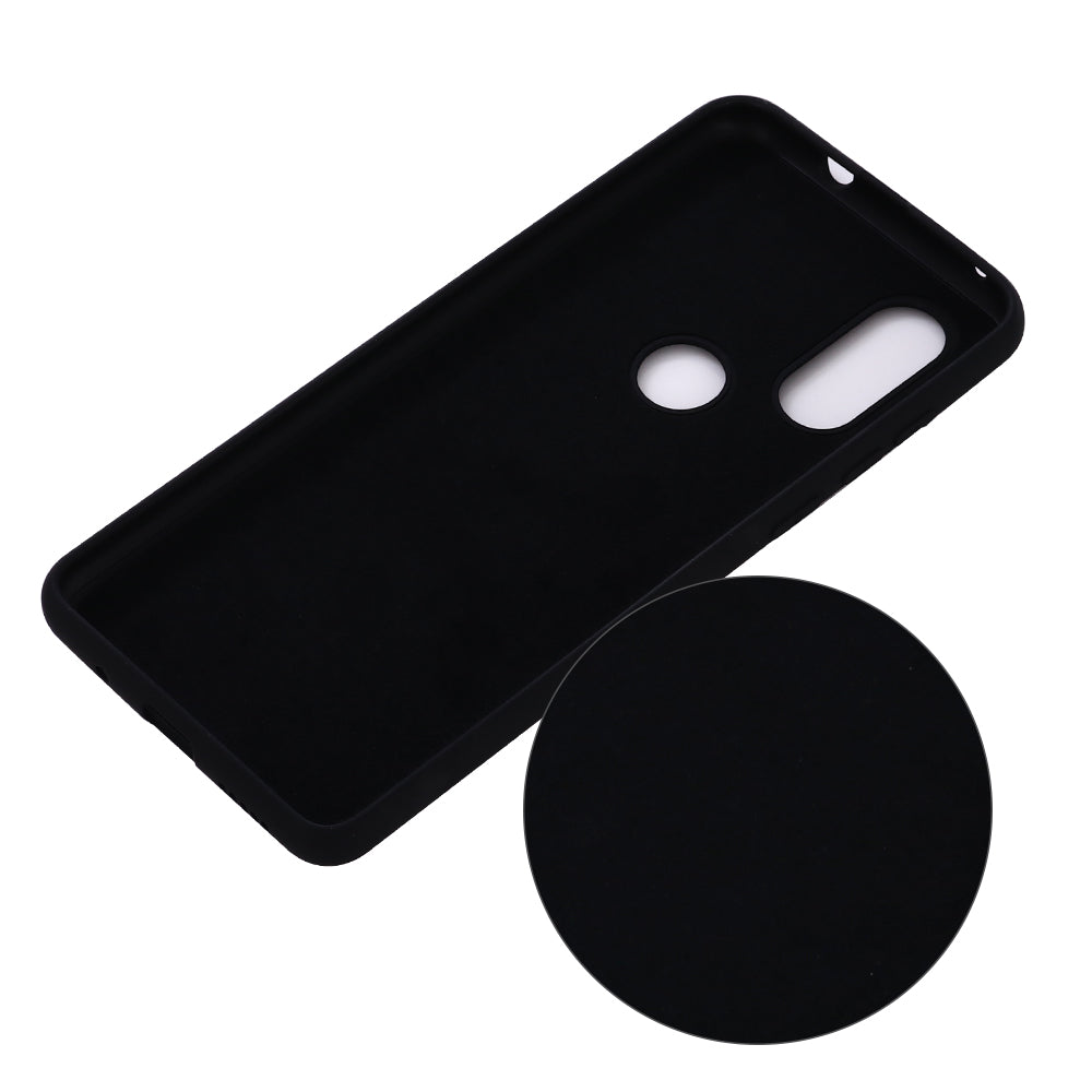 Soft Liquid Silicone Phone Casing for Motorola One Vision/P50- Black