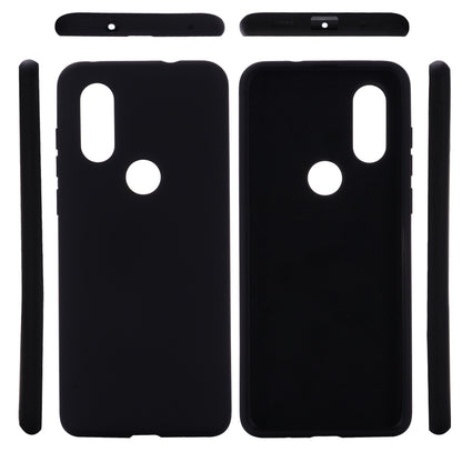 Soft Liquid Silicone Phone Casing for Motorola One Vision/P50- Black
