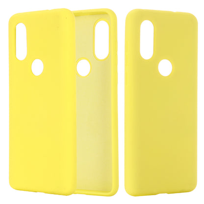 Soft Liquid Silicone Phone Casing for Motorola One Vision/P50- Yellow