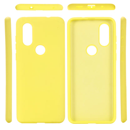 Soft Liquid Silicone Phone Casing for Motorola One Vision/P50- Yellow