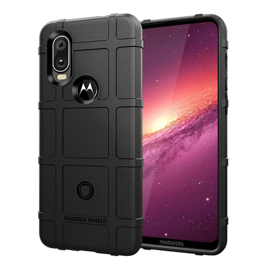 Rugged Square Grid Skin Anti-shock TPU Shell for Motorola One Action / P40 Power