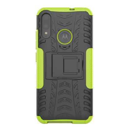 Anti-slip PC + TPU Combo Case with Kickstand for Motorola Moto E6 Plus