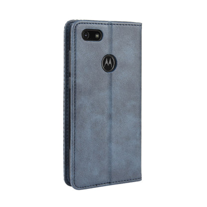 Retro Style Skin PU Leather Wallet Cover for Motorola Moto E6 Play