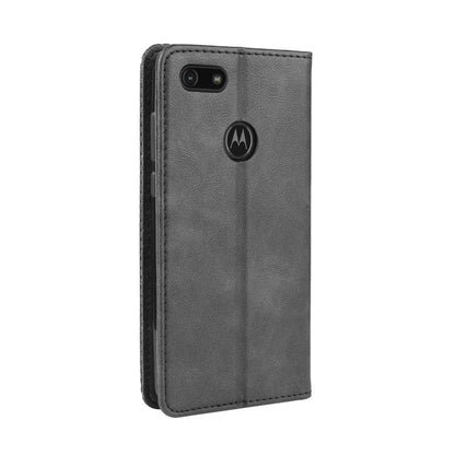 Retro Style Skin PU Leather Wallet Cover for Motorola Moto E6 Play