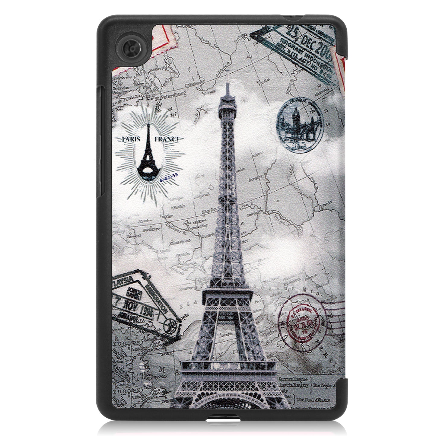 For Lenovo Tab M7 (2nd Gen) TB-7305F / (3rd Gen) Shockproof Case Pattern Printing PU Leather Tablet Cover with Tri-fold Stand