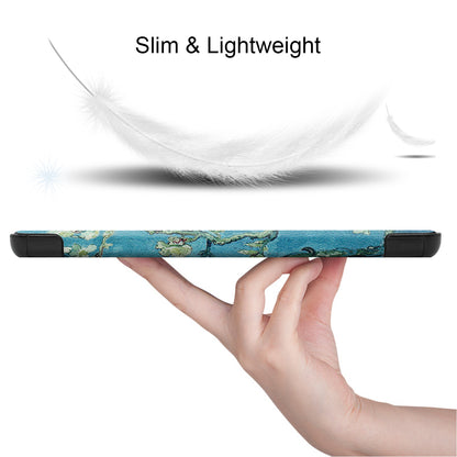 Pattern Printing Leather Tri-fold Stand Tablet Case Cover for Lenovo Tab M8