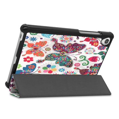 Pattern Printing Leather Tri-fold Stand Tablet Case Cover for Lenovo Tab M8
