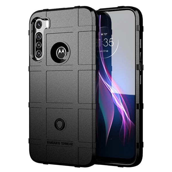 Rugged Square Grid Texture Anti-shock TPU Phone Case for Motorola Moto One Fusion Plus