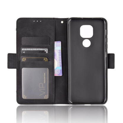 Multi-slot Leather Case Wallet Stand Shell Protector for Motorola Moto E7 Plus