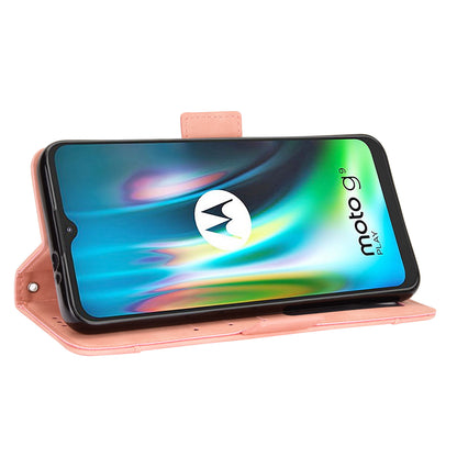 Multi-slot Leather Case Wallet Stand Shell Protector for Motorola Moto E7 Plus
