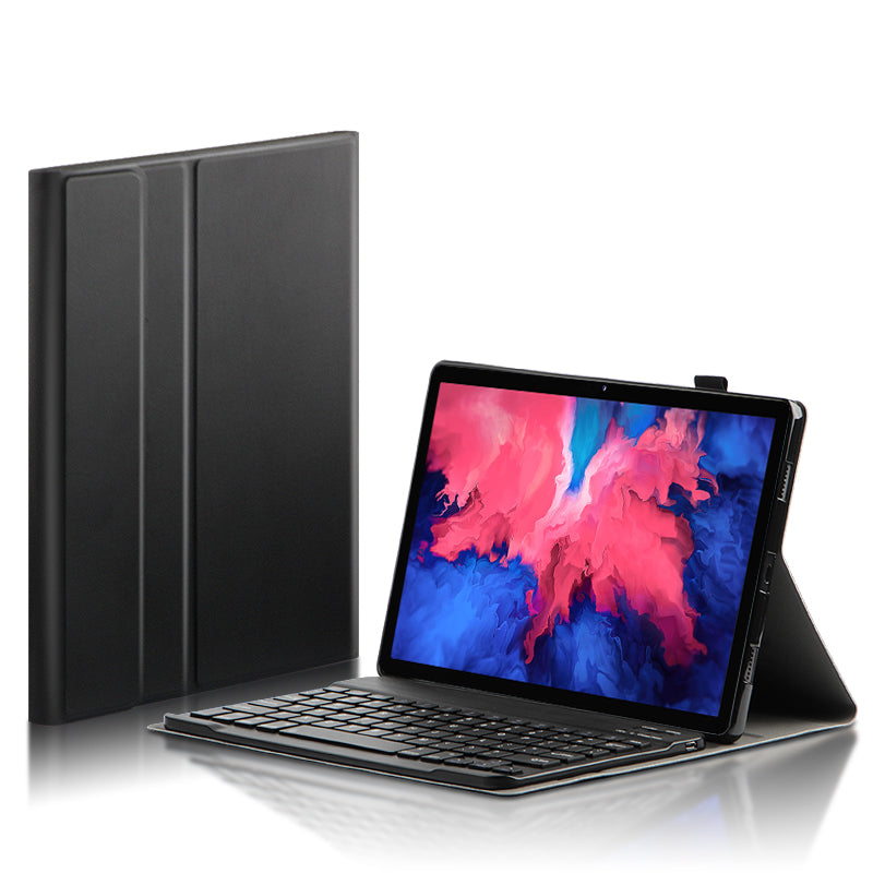 AJIUYU 2-in-1 Wireless Bluetooth Keyboard Leather Tablet Stand Case Cover for Lenovo Tab P11 TB-J606F / Tab P11 5G