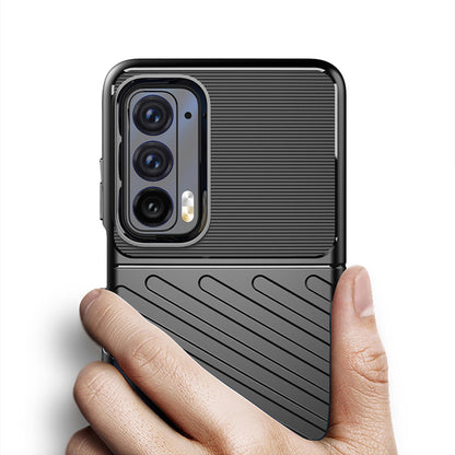 Thunder Series Twill Texture Anti-Slip Enhance Gripping Soft TPU Back Protective Cover for Motorola Edge (2021)