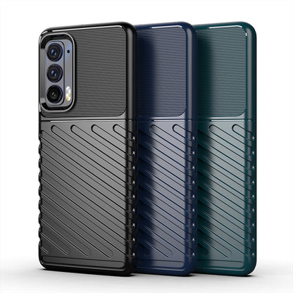 Thunder Series Twill Texture Anti-Slip Enhance Gripping Soft TPU Back Protective Cover for Motorola Edge (2021)