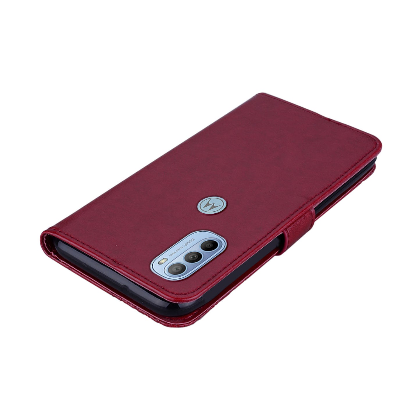 Rhinestone Decor PU Leather Shell Wallet Stand Owl Flower Imprinting Phone Case Cover with Strap for Motorola Moto G31 4G/G41 4G