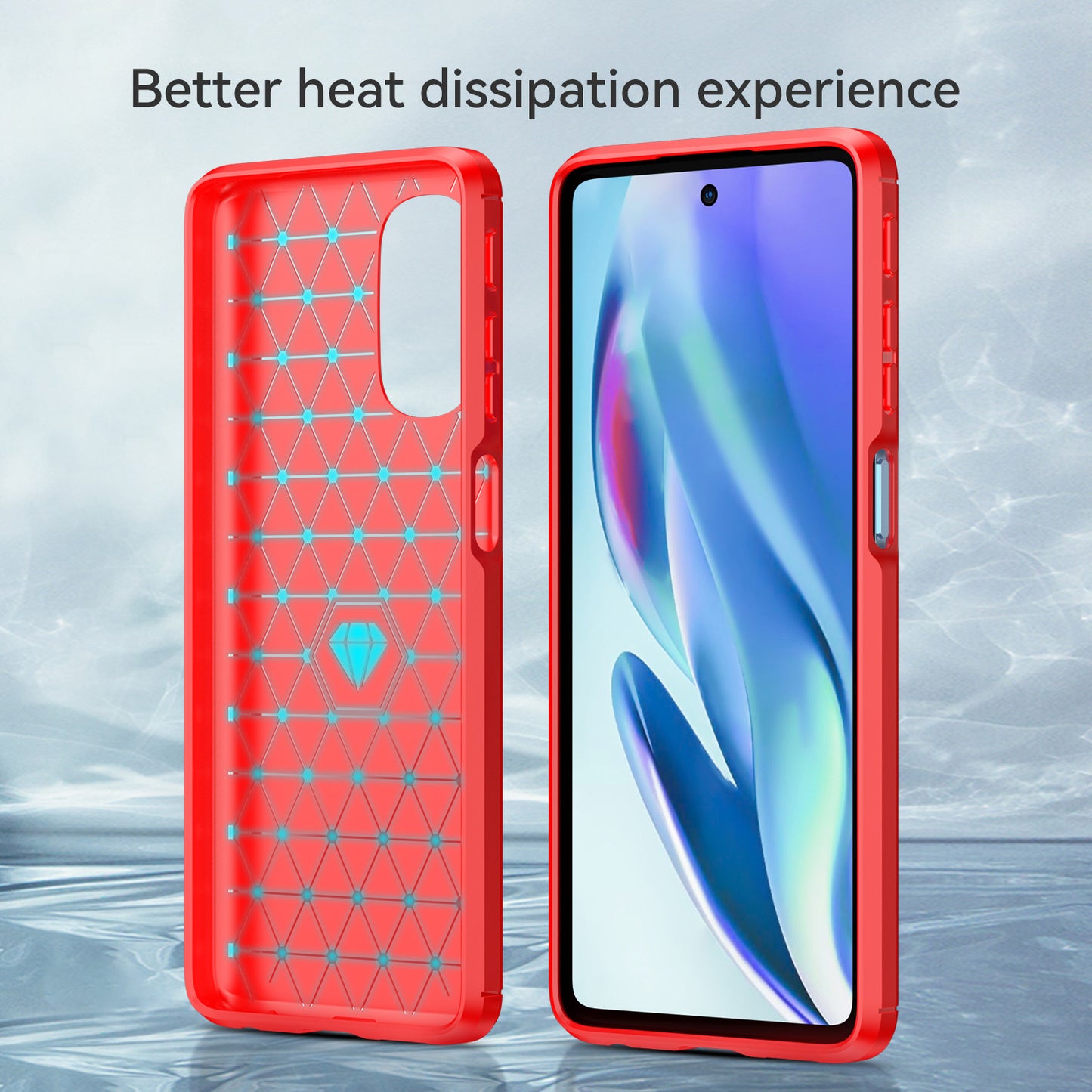 1.8mm Carbon Fiber Brushed Design Soft TPU Anti-fall Phone Protective Case Cover for Motorola Moto G51 5G