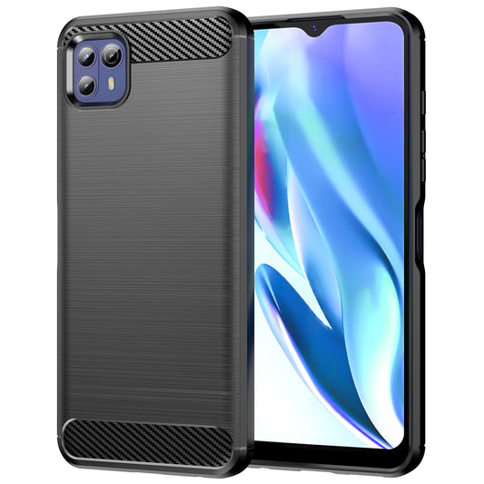 1.8mm Ultra Thin Flexible TPU Case Carbon Fiber Texture Drop-Proof Anti-Fall Air Bag Phone Cover with Brushed Surface for Motorola Moto G50 5G