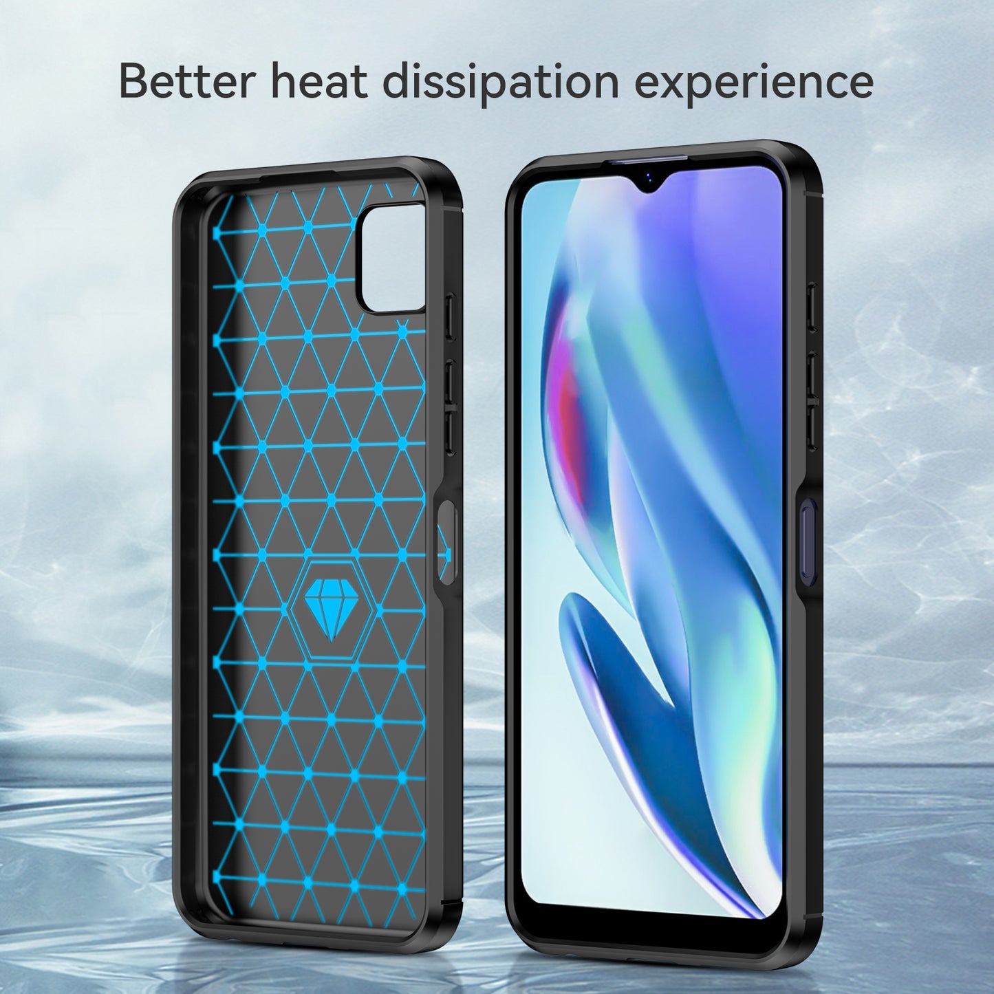 1.8mm Ultra Thin Flexible TPU Case Carbon Fiber Texture Drop-Proof Anti-Fall Air Bag Phone Cover with Brushed Surface for Motorola Moto G50 5G