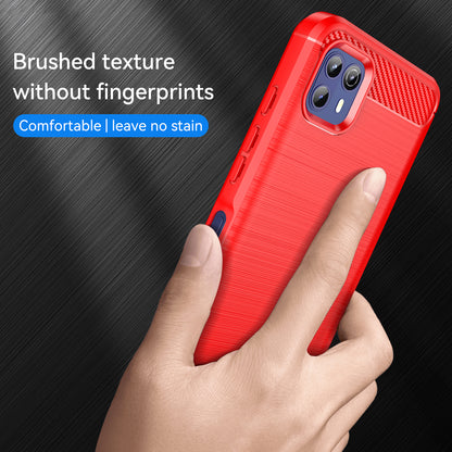 1.8mm Ultra Thin Flexible TPU Case Carbon Fiber Texture Drop-Proof Anti-Fall Air Bag Phone Cover with Brushed Surface for Motorola Moto G50 5G