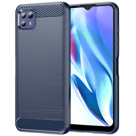 1.8mm Ultra Thin Flexible TPU Case Carbon Fiber Texture Drop-Proof Anti-Fall Air Bag Phone Cover with Brushed Surface for Motorola Moto G50 5G