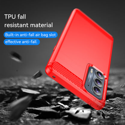 1.8mm Ultra Thin Soft TPU Case Anti-Fall Air Cushion Corners Design Carbon Fiber Texture Phone Cover with Brushed Surface for Motorola Edge 20