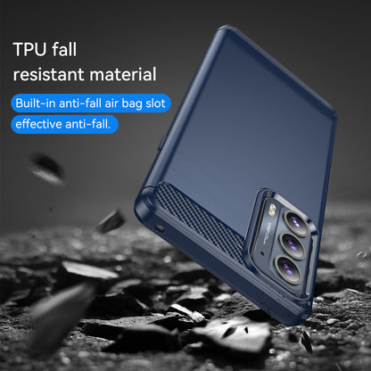 1.8mm Ultra Thin Soft TPU Case Anti-Fall Air Cushion Corners Design Carbon Fiber Texture Phone Cover with Brushed Surface for Motorola Edge 20