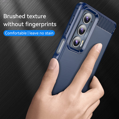 1.8mm Ultra Thin Soft TPU Case Anti-Fall Air Cushion Corners Design Carbon Fiber Texture Phone Cover with Brushed Surface for Motorola Edge 20