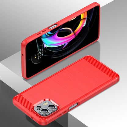 1.8mm Flexible Carbon Fiber Texture TPU Case Phone Cover Brushed Surface Anti-Drop Air Cushion for Motorola Edge 20 Lite/Edge 20 Fusion
