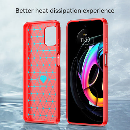 1.8mm Flexible Carbon Fiber Texture TPU Case Phone Cover Brushed Surface Anti-Drop Air Cushion for Motorola Edge 20 Lite/Edge 20 Fusion