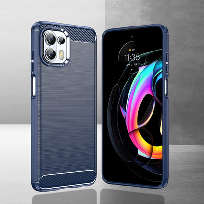 1.8mm Flexible Carbon Fiber Texture TPU Case Phone Cover Brushed Surface Anti-Drop Air Cushion for Motorola Edge 20 Lite/Edge 20 Fusion