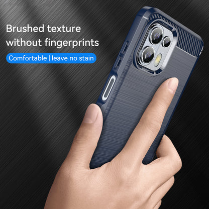 1.8mm Flexible Carbon Fiber Texture TPU Case Phone Cover Brushed Surface Anti-Drop Air Cushion for Motorola Edge 20 Lite/Edge 20 Fusion