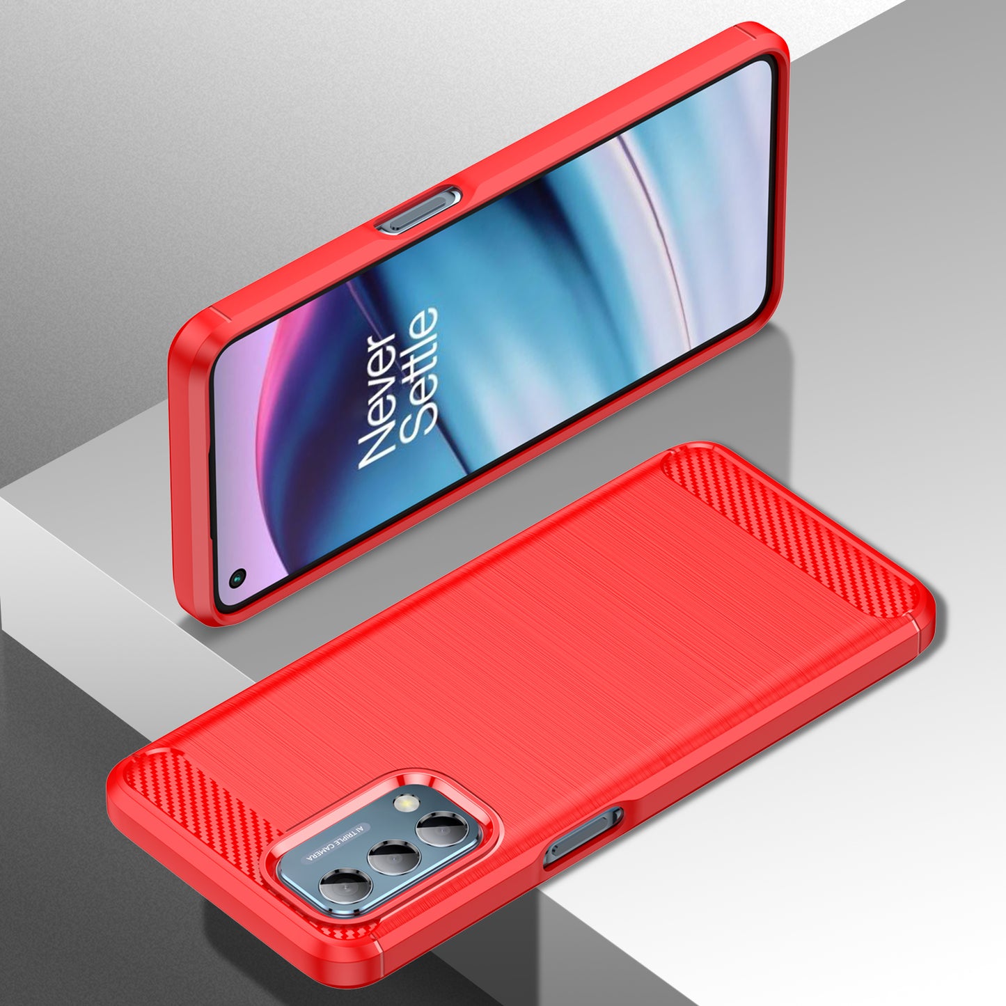 1.8mm Carbon Fiber Texture Brushed Surface TPU Case Air Bag Buffering Super Flexible Phone Cover for Motorola Moto E40/E30/E20