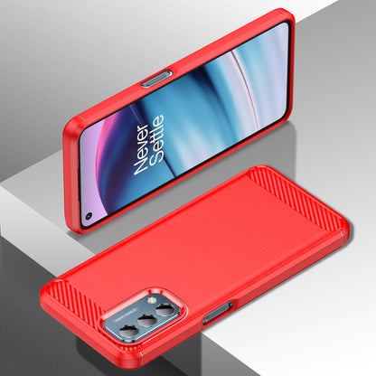 1.8mm Carbon Fiber Texture Brushed Surface TPU Case Air Bag Buffering Super Flexible Phone Cover for Motorola Moto E40/E30/E20