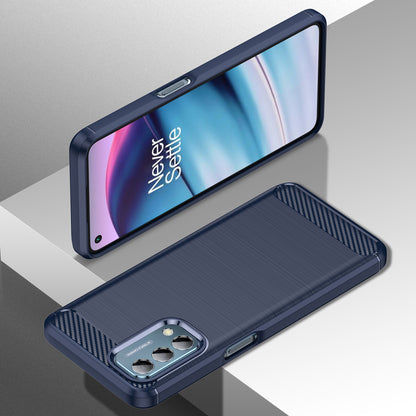 1.8mm Carbon Fiber Texture Brushed Surface TPU Case Air Bag Buffering Super Flexible Phone Cover for Motorola Moto E40/E30/E20