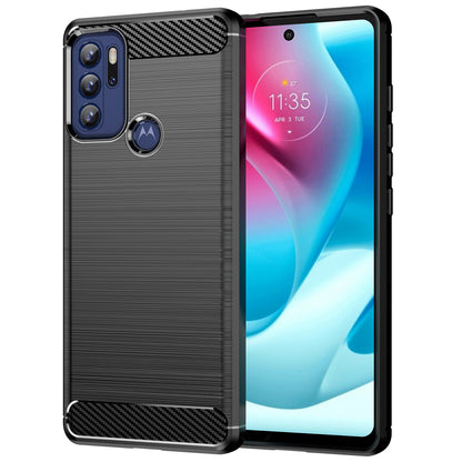 1.8mm Heat Dissipation Carbon Fiber Texture Brushed Surface Super Flexible TPU Case Phone Cover for Motorola Moto G60S/G60
