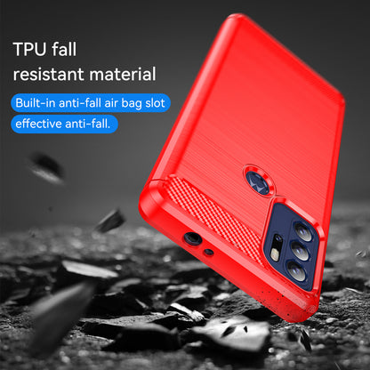 1.8mm Heat Dissipation Carbon Fiber Texture Brushed Surface Super Flexible TPU Case Phone Cover for Motorola Moto G60S/G60