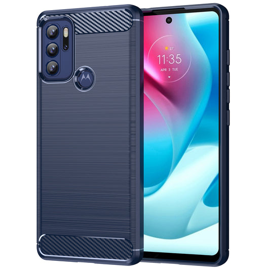 1.8mm Heat Dissipation Carbon Fiber Texture Brushed Surface Super Flexible TPU Case Phone Cover for Motorola Moto G60S/G60