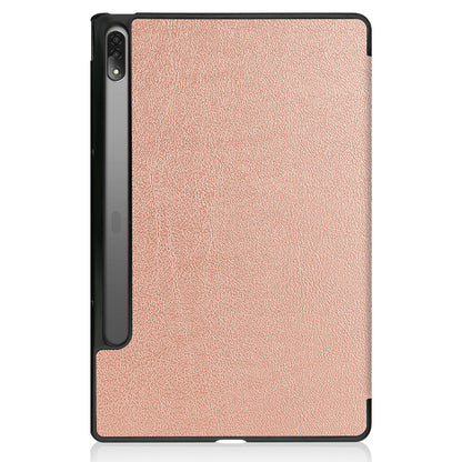 Trifold Stand Tablet Cover for Lenovo Tab P12 Pro, PU Leather + PC Protective Auto Wake/Sleep Smart Case
