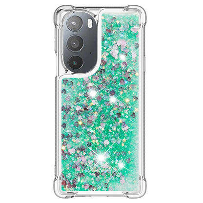 YB Quicksand Series-1 for Motorola Edge 30 Pro Liquid Phone Case Sparkle Flowing Floating Quicksand Soft TPU Clear Cover