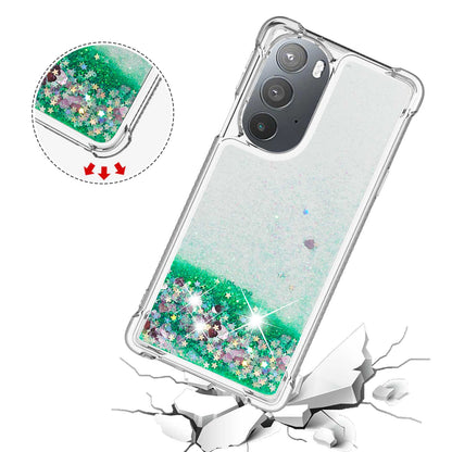 YB Quicksand Series-1 for Motorola Edge 30 Pro Liquid Phone Case Sparkle Flowing Floating Quicksand Soft TPU Clear Cover