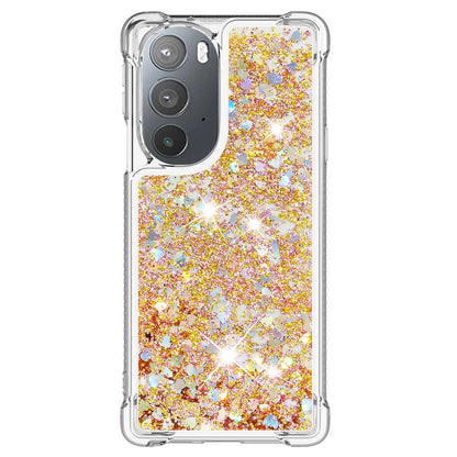 YB Quicksand Series-1 for Motorola Edge 30 Pro Liquid Phone Case Sparkle Flowing Floating Quicksand Soft TPU Clear Cover