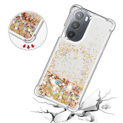 YB Quicksand Series-1 for Motorola Edge 30 Pro Liquid Phone Case Sparkle Flowing Floating Quicksand Soft TPU Clear Cover