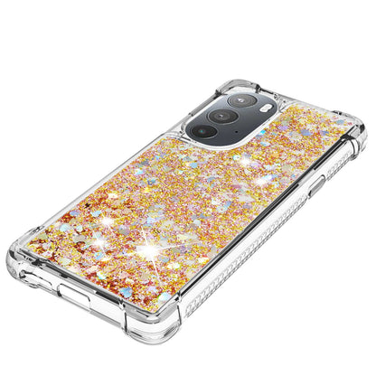 YB Quicksand Series-1 for Motorola Edge 30 Pro Liquid Phone Case Sparkle Flowing Floating Quicksand Soft TPU Clear Cover