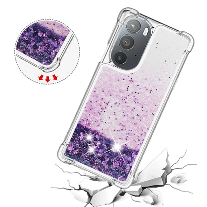 YB Quicksand Series-1 for Motorola Edge 30 Pro Liquid Phone Case Sparkle Flowing Floating Quicksand Soft TPU Clear Cover