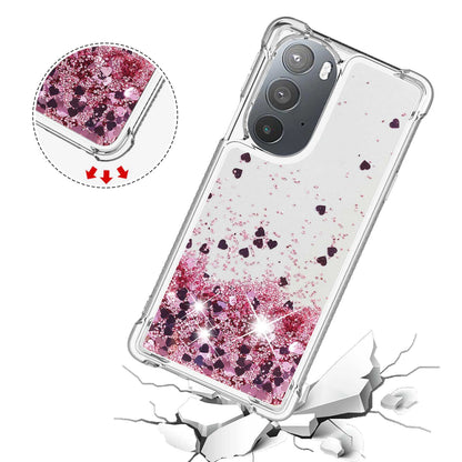 YB Quicksand Series-1 for Motorola Edge 30 Pro Liquid Phone Case Sparkle Flowing Floating Quicksand Soft TPU Clear Cover