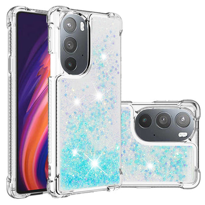 YB Quicksand Series-1 for Motorola Edge 30 Pro Liquid Phone Case Sparkle Flowing Floating Quicksand Soft TPU Clear Cover