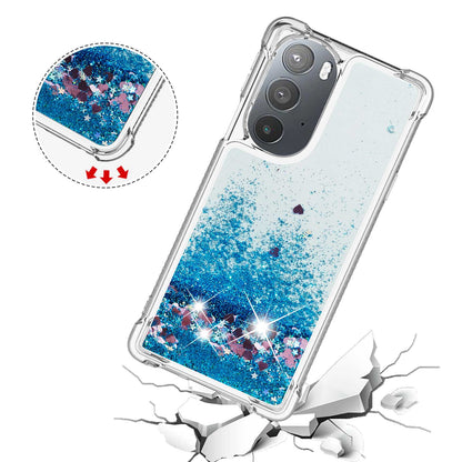 YB Quicksand Series-1 for Motorola Edge 30 Pro Liquid Phone Case Sparkle Flowing Floating Quicksand Soft TPU Clear Cover