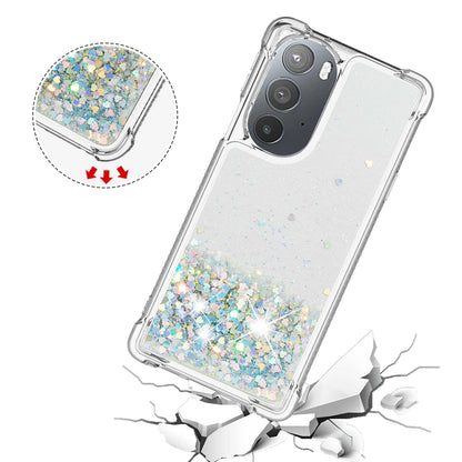 YB Quicksand Series-1 for Motorola Edge 30 Pro Liquid Phone Case Sparkle Flowing Floating Quicksand Soft TPU Clear Cover